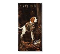 Beagle Duck Hunting Door Cover Banner, Rustico Camo Dog Outdoor Decor, Autunno Natura Autunno Entryway Decoration 91x182 pollici