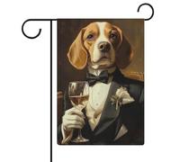 Beagle in smoking Poster_ Beagle Dog Poster_ Beagle in Suit Print_ Dog Wall Art _ Beagle Portrait_ Dog Living Room Poster_ Funny Beagle Art-1_2 Bandiera Outdoor Garden Popular Modern Decorative