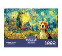 Beagle in Starry Night Puzzle in Stile Museo - 1000 Pezzi Di Fascino Con Splendide Illustrazioni Artistiche Da Collezione - Il Regalo Perfetto Per Un Pubblico 14+ 52x38cm/1000pcs