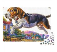 Beagle Puzzle Da 1000 Pezzi in Carta Ecologica in Fantasy Town Per Bambini Principianti, Puzzle Ultra Difficile, Divertimento Dopo Scuola, Puzzle Miglior Valutato Per Giovani Apprendisti 38x26cm/1000p