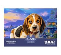 Beagle Puzzle Festivo in Stile Galleria D'Arte - 1000 Pezzi Per Famiglie Con Immagini Eleganti E Festose - L'Idea Regalo Di Festa Più Ricercata Per Adulti 14+ 52x38cm/1000pcs