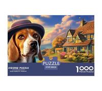 Beagle Puzzle Festivo in Stile Galleria D'Arte - 1000 Pezzi Per Famiglie Con Immagini Eleganti E Festose - L'Idea Regalo Di Festa Più Ricercata Per Adulti 14+ 38x26cm/1000pcs