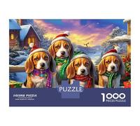 Beagle Puzzle Regalo 1000 Pezzi Gruppo di beagle Pezzi Uniformi Per Bambini Educativi Facile Da Assemblare Mappa Di Riferimento 38x26cm/1000pcs