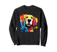 Beagle Segno della Pace retrò Pop Cane Carattere Grafico Gesto Felpa