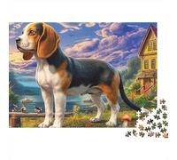 Beagle Set Puzzle Premium Da 1000 Pezzi, Pet Dog, Impossibile, Difficile, Stimolante, Stress, Migliore Regalo, Idea Regalo, Hobby, Tempo Libero 70x50cm/1000pcs
