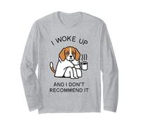 Beagle Stanco Mi Sono Svegliato e Non Lo Consiglio w caffè Maglia a Manica