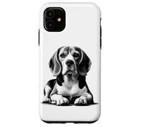 Beagle super dolce come ritratto in posa sdraiata Custodia per iPhone 11
