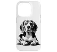 Beagle super dolce come ritratto in posa sdraiata Custodia per iPhone 14 Pro