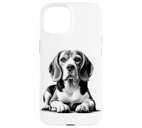 Beagle super dolce come ritratto in posa sdraiata Custodia per iPhone 15
