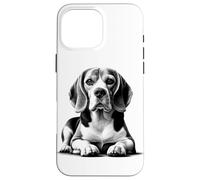 Beagle super dolce come ritratto in posa sdraiata Custodia per iPhone 16 Pro Max