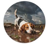 Beagle1000 Pezzi Puzzle Rotondo canePuzzle Classico Bel Regalo Per Amici Di Famiglia Educativi Per Bambini Difficile1000pcs (67.5x67.5cm)
