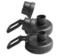 BEAHING 2 Pezzi Coperchio per Bottiglia d'Acqua di Ricambio Coperchio a Prova di perdite con Manico Lucido beccuccio Liscio Tappo di Ricambio in plastica Senza BPA Tappo per boccetta Nero