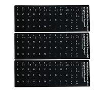 BEAHING Adesivo da Tastiera sostitutivo, Adesivi per Tastiera Sostituzione Francese Non Trasparente per Laptop Desktop 3pcs