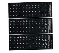 BEAHING Adesivo da Tastiera sostitutivo, Adesivi per Tastiera Sostituzione Spagnola Non Trasparente per Laptop Desktop 3pcs