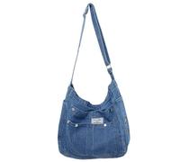 BEAHING Borsa a tracolla in denim da donna, borsa a tracolla in denim casual multitasche, di capacità 14x5, 5x13 pollici per l'uso quotidiano e i viaggi