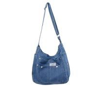 BEAHING Borsa in Denim da Donna Borsa a Tracolla Casual a Tracolla in Denim Multitasche Chiusura con Cerniera 14x5, 5x13 pollici di Capacità per Foto di Viaggio Quotidiane