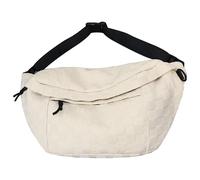 BEAHING Borsa laterale, busta a scacchi multipocchi a scacchiera imbracatura da 20x3x9 pollici Crossbody con chiusura cerniera cinghia regolabile per lo shopping, viaggi, bianco