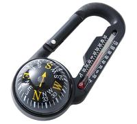 BEAHING Clip on Compass Escursioni, Bussola Tasca a Temperatura Sopravvivenza Bussola in plastica con cassabinatore e termometro per Il Campeggio Escursionistico