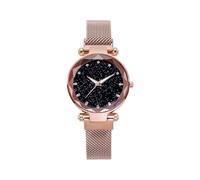 BEAHING Donne guardano in lega orologio da polso stellato in lega che orologio da polso squisito con cinturino magnetico per mesh per il regalo di compleanno oro, women watch