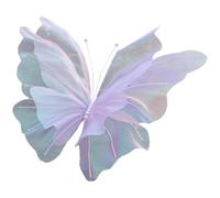 BEAHING Farfalle di seta realistiche 20 pollici farfalle artificiali grandi per farfalle decorative decorative fai -da -te per le decorazioni di farfalle fotografiche, viola, farfalle per mestieri