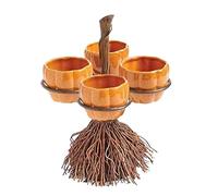 BEAHING Halween Pumpkin Snack Bowl Stand, Ornament Halloween Decorativo Disprolo di scopa Ciotola Punte Arte Arte, Snack per le decorazioni per feste di Natale