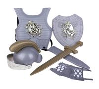 BEAHING Kids Knight Costume 5pcs/Set Dragon Medieval Knight Costume Kids Dressing Costumi per Gioco di Ruolo, Cosplay, Halloween, Armatura Medievale