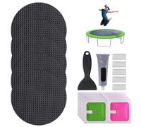 BEAHING Kit di Riparazione del Trampolino, Kit di Riparazione della Patch di Trampolino 4x4in per Fori o Lacrime Accessori Professionali di Sostituzione, Set 1 (17pc), Tenda