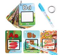 BEAHING Libro da colorare con l'acqua, 26 flashcard con Alfabeto, Giocattolo educativo per Bambini di 3 4 5 Anni