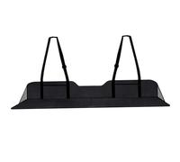 BEAHING Materasso per auto in flanella 4 pieghe, letto per auto non gonfiabile, borsa portaoggetti per sedile posteriore nera