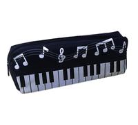 BEAHING Penna per penna, Note musicali Case Music Note Music Tastiera Piano Case Musical Sheet Musical Big Affacity for Student Gifts, Black