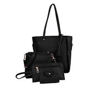 BEAHING Set di borse da donna, sacchetti da viaggio da 4 in 1 borse in pelle PU Borsa da viaggio per viaggi per viaggi quotidianamente
