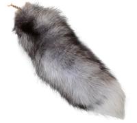 BEAHING Tornario a coda di pelliccia volpe soffice, morbido di tastiera per pelliccia di pelliccia per pelliccia per la borsa per la borsa per il ciondolo accessorio, argento, argento