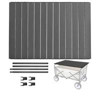 BEAHING Vagone con tavolo, tavolo del vagone Allegato superiore, top pieghevole 30x22, lega di alluminio pesante, portatile impermeabile per il campeggio, black