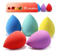 BEAKEY 5 pz Set di Spugnette Trucco Beauty, Blender Beauty Fondotinta Spugnetta, Spugnette Trucco Make up Ottimo per Liquidi, Creme e Polveri, Multi Colore Trucco Spugna Makeup