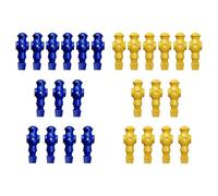 BEALIFE 26x Giocattoli da Calcio Balilla per Uomini, Parti di Biliardino per Casa, Gioco di Compleanno, Giocattolo Bianco, Giallo Blu, 107x36mm