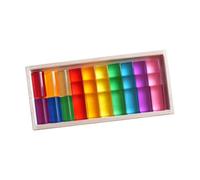 BEALIFE Cubi in acrilico con custodia, blocchi da costruzione arcobaleno versatili, strumento di apprendimento entusiasmante per menti Per creative nel tempo libero, set di blocchi, Stile B