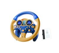 BEALIFE Giocattolo con volante per auto, volante per la guida, offre un divertente gioco di simulazione interattivo, suoni e luci coinvolgenti, gioco di finzione musicale per la guida, Blu