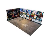 BEALIFE Impressionante scena di parcheggio per auto modello 1:64 completa di caratteristiche calde e luminose Display creativi e regali Layout diorama per parcheggi per auto in miniatura