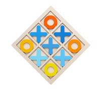 BEALIFE Innovazioni nei giochi in legno: promuovere l'apprendimento coinvolgente con il gioco degli scacchi da tavolo e i giochi da tavolo XO che incoraggiano, giallo, 14.5x14.5 cm