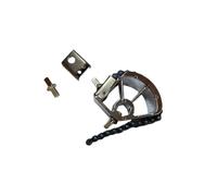 BEALIFE Kit batteria per batteria e elettronica con doppia catena di trasmissione, robusta costruzione in metallo, pedaliera con catena, pedale per basso, pedale singolo, scheggia, 14 cm