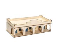 BEALIFE Kit di architettura in legno 1/72, puzzle 3D, edifici fai da te, kit per diorami, porta a cupola regalo, Porta a cupola