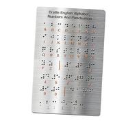BEALIFE Lavagna dell'alfabeto Braille portatile e leggera con punti in rilievo, materiale didattico per l'insegnamento ai bambini ipovedenti. Lavagna dell'alfabeto Braille con punti in rilievo per non