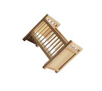 BEALIFE Letto per casa delle bambole ben progettato, letto singolo, mobili per camera da in Per scala 1/12, regalo per giovani sognatori, giocattolo in miniatura per casa delle bambole, modello di