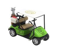BEALIFE Modello di carrello da golf in miniatura, incantevole scultura ornamentale per carrello da golf, adorabile veicolo a traino per giochi fantasiosi, scultura ornamentale, Verde, 10x5.2x6.7 cm