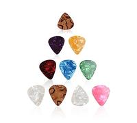 BEALIFE Plettri per chitarra in plastica da 10 pezzi Plettri acustici sufficienti Accessori per strumenti musicali Ingranaggi portatili Ingranaggi resistenti all'usura