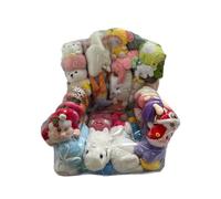 BEALIFE Poltrona a sacco trasparente per animali di peluche, innovativo mobile a prova di bambino, divano trasparente per riporre le bambole, non gonfiabile, Altezza 45 cm