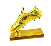 BEALIFE Scarpe da Calcio, Trofeo e Premio, realizzate artigianalmente con Cura nei Minimi Dettagli, da esporre su Qualsiasi scaffale, aggiungendo un'atmosfera di Passione, Base d'oro, 18x17.5x6.5 cm