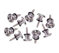 BEALIFE Set di 10 bottoni di bloccaggio per tracolla per chitarra acustica, resistenti, per ukulele, con perni bloccaggio regolabili, bottoni per chitarra a forma fungo, cinghie