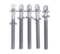 BEALIFE Set di batteria cromato, rullante, parti per grancassa, accessori, 5 pezzi con rondelle incluse, kit di parti per grancassa, accessori. Set per rullante, ricambio, Argento, 45 mm