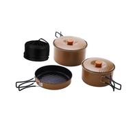BEALIFE Set di pentole da campeggio essenziali, pentole da esterno di qualità, progettate per 2 o 3 persone, leggere e facili da trasportare, pentola,